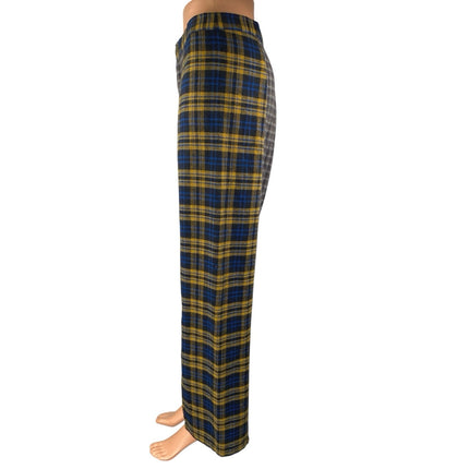 Urban Outfitters Women's Multicolor Plaid Patchwork Wide Leg Trousers Pants 4