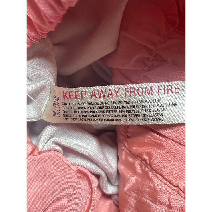 Free People The Way Home Pink High Rise Smocked Activewear Athletic Shorts Sz M