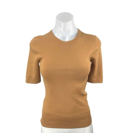 Michael Kors Women's Tank Ribbed Knit Short Sleeve Crewneck Sweater Top Size XS