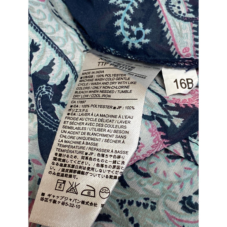 Banana Republic Multicolor Paisley Halter Sleeveless Tie Blouse Top Size XXS