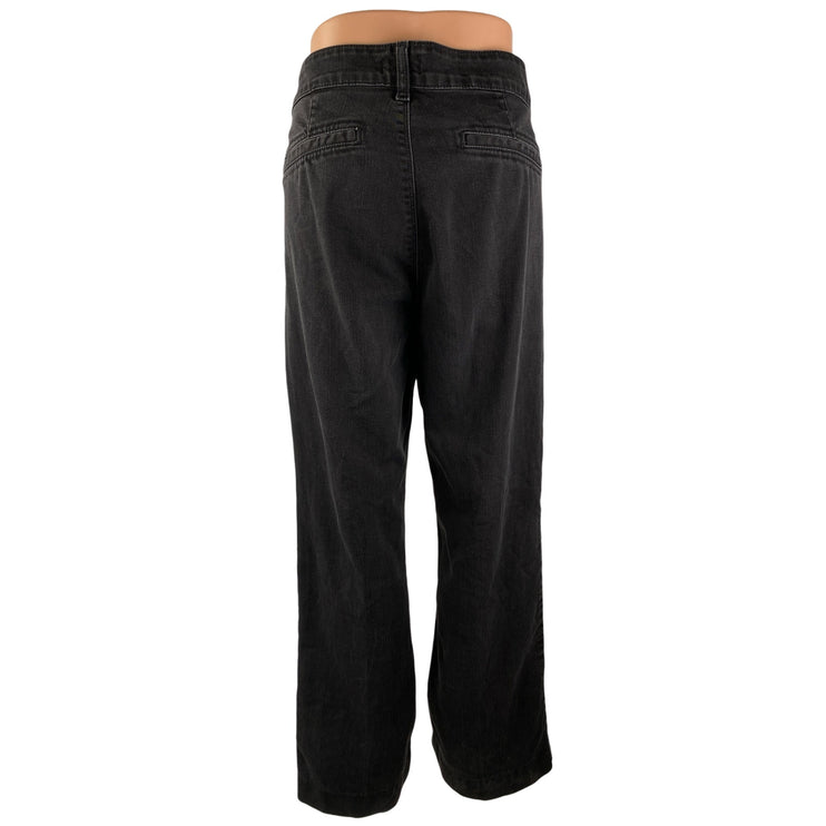 NYDJ Black High Rise Relaxed Fit Straight Flared Bootcut Denim Jeans Pants Sz 10