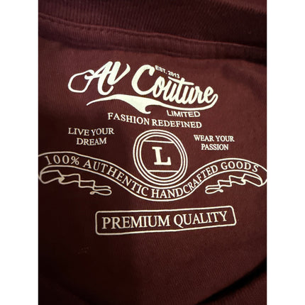 NEW AV Couture Jamaica No Problem Men's Red Short Sleeve Crew Neck T-Shirt Top L