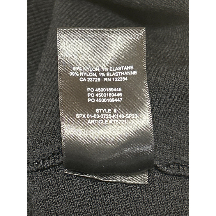 Aritzia Babaton Women's Black One Shoulder Sleeveless Ribbed Knit Crop Top Sz XL