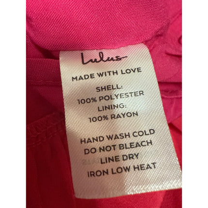 NEW Lulus Red Sleeveless Ruffle Cami Camisole Tank Ruched Midi Dress Size S