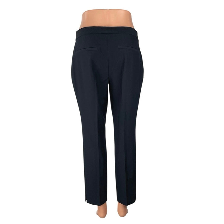 Zara Women's Black High Rise Loose Tapered Business Work Trousers Dress Pants 04