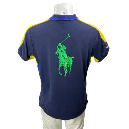 Polo Ralph Lauren US Open Tennis Tournament Navy Blue Short Sleeves Polo Shirt L