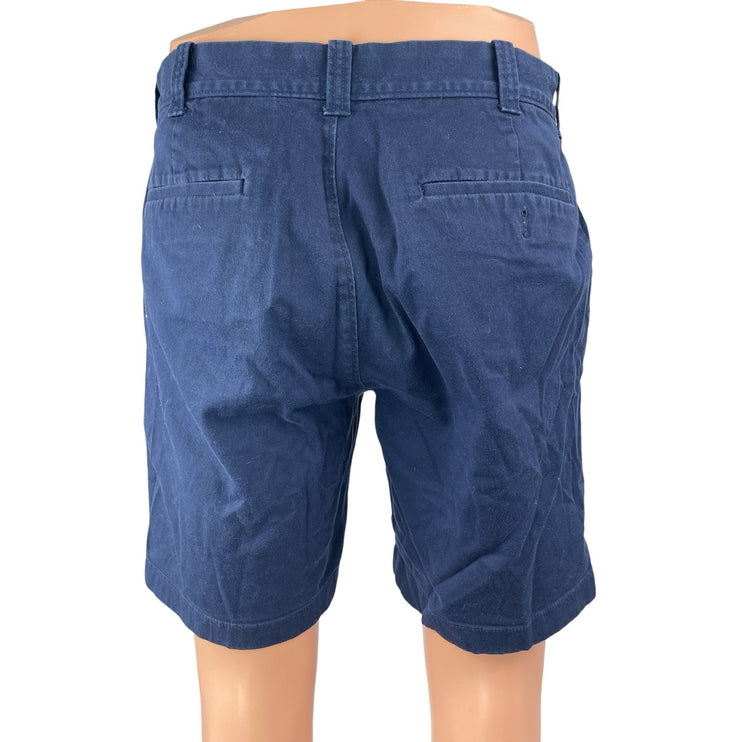 J.Crew Flex Men's Blue High Waist Slim Fit Straight Leg Chino Khaki Shorts Sz 32