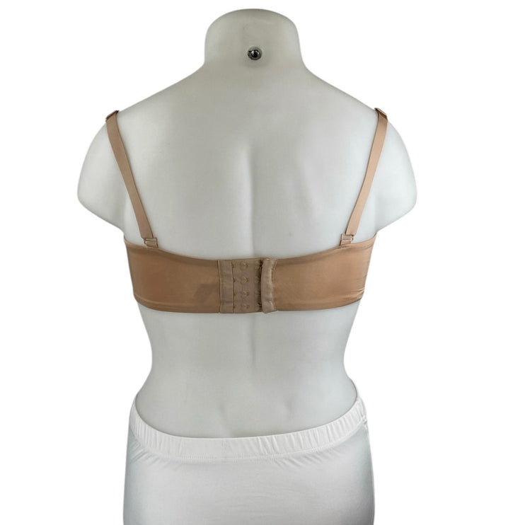 Skims No Show Unlined Balconette Tan Adjustable Underwire Push Up Bra Top 36D
