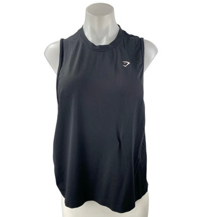 Gymshark Women's Black Crewneck Sleeveless Activewear Muscle Tee Tank Top Size L