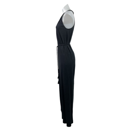 Soft Joie Women's Black High Neck Sleeveless Tie Waist A Line Maxi Dress Size XS