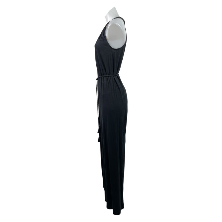 Soft Joie Women's Black High Neck Sleeveless Tie Waist A Line Maxi Dress Size XS