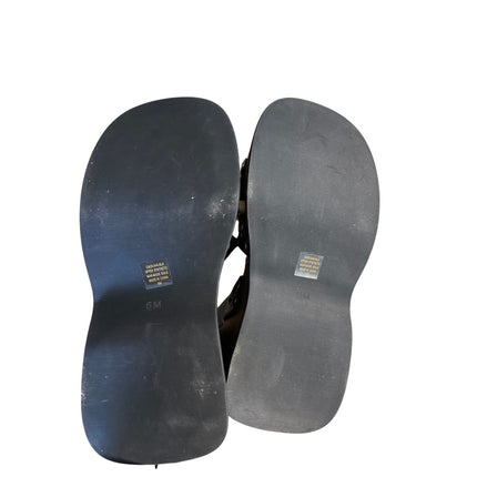 Dolls Kill Current Mood Summer Moves Black Vegan Platform Wedges Sandals Size 6