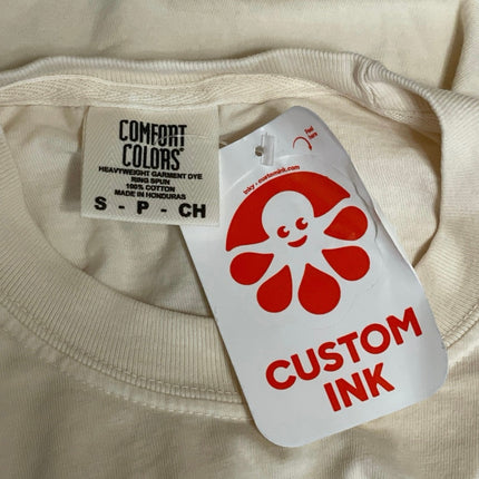 NEW Comfort Colors Women's Beige Very Crew Neck Short Sleeve T Shirt Tee Top S