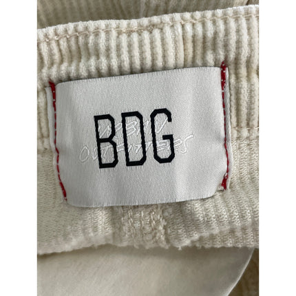Urban Outfitters BDG Women's Ivory Corduroy High Rise Wide Leg Trousers Pants 27