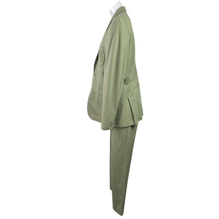 Express Womens Green Tailored Slim Fit Long Sleeve Blazer & Trousers Pants Set L
