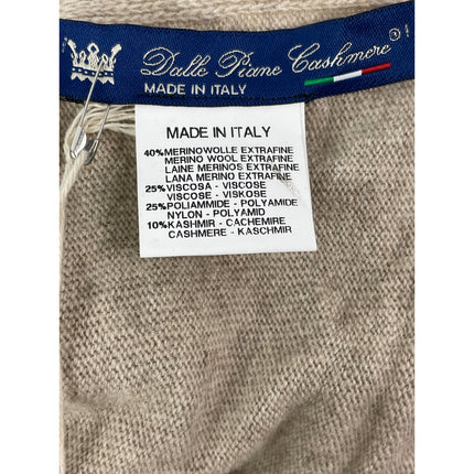 NEW Dalle Piane Cashmere Wool Beige Winter Snow Warmer Shawl Wrap Neck Scarf OS