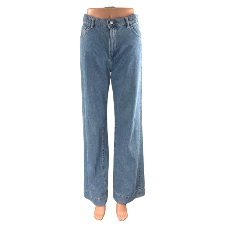 DL1961 Zoie Wide Leg Relaxed Vintage Blue High Rise Baggy Denim Jeans Size 24