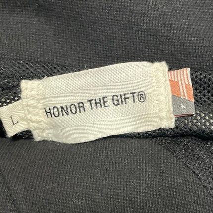 Honor The Gift Brushed Poly Track Black White Long Sleeve Anorak Coat Jacket L