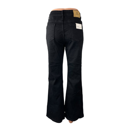 NEW Bowknot Women's Black High Rise Slit Flared Bootcut Denim Jeans Size XL