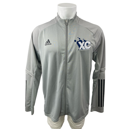 NEW Adidas XC Aeroready Gray Full Zip Long Sleeve Football Track Coat Jacket XL