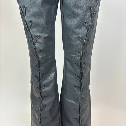 NEW $400 Nike Jordan x Travis Scott Cactus Jack Genuine Leather Moto Pants Sz 2