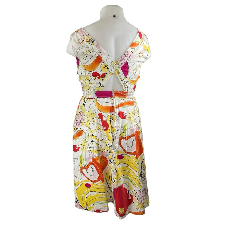 Danny & Nicole Womens Multicolor Printed Sleeveless V-neck Mini A-line Dress 10