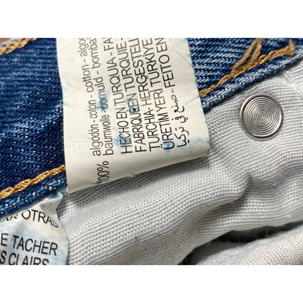 Zara Women's Blue High Rise Raw Frayed Hem Baggy Wide Leg Denim Jeans Pants Sz 6