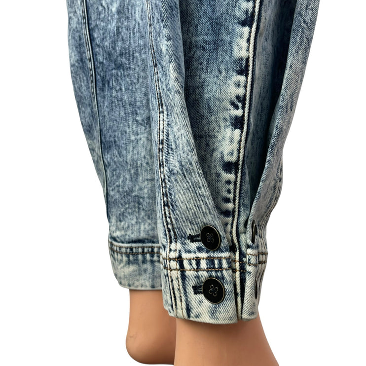 Ulla Johnson Blue Acid Wash High Rise Tapered Boyfriend Denim Jeans Pants Size 2