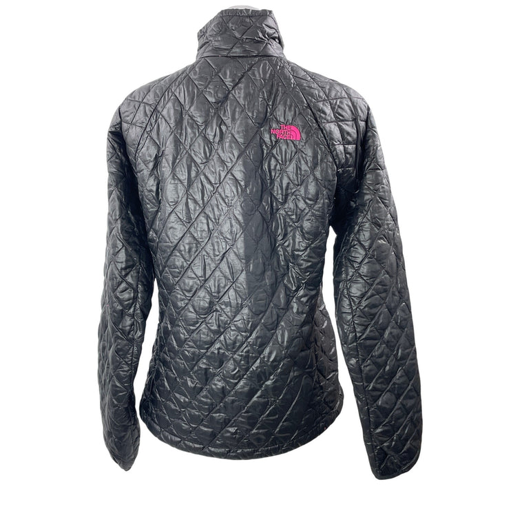The North Face Thermoball Black Long Sleeve Full Zip Quilted Puffer Jacket Sz M