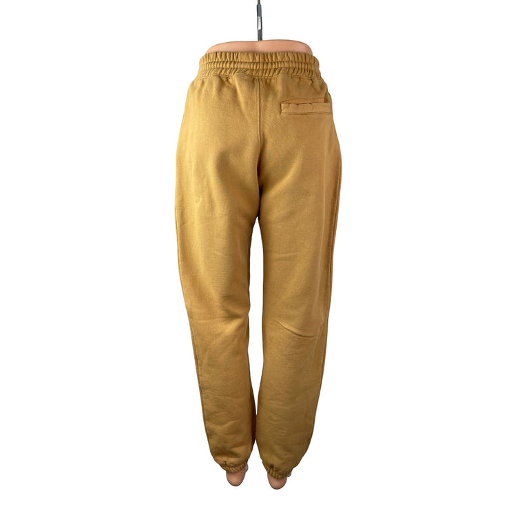 RIC3 Women's Tan High Waisted Fleece Lined Tapered Jogger Sweat Pants Size S