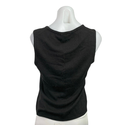 Kim Rogers Cashmalon Women's Black Knit Sleeveless Camisole Cami Tank Top Size M