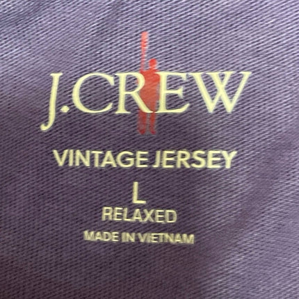 J.Crew Vintage Jersey Mens Purple Relaxed Pocket Crewneck T Shirt Tee Top Size L