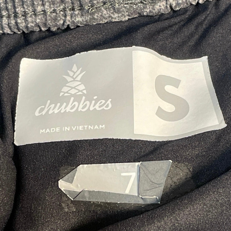 Chubbies Men's Gray Heather Elastic Waist Straight Leg Athletic Shorts Size S