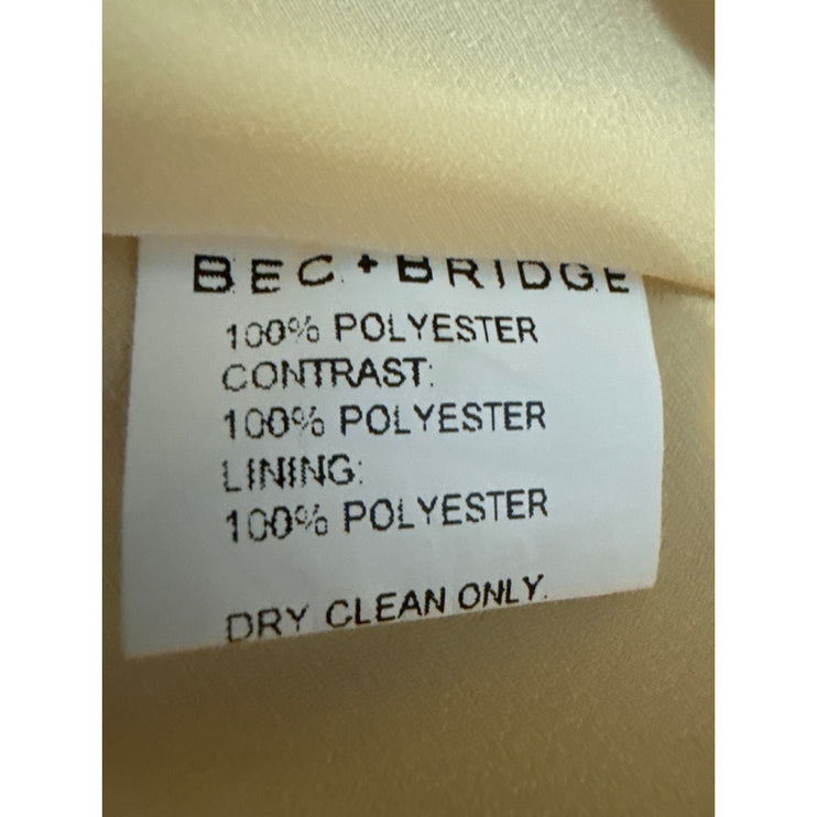 BEC & Bridge Carrie Yellow Satin Silk Sleeveless Cutout Cami Slip Midi Dress 4