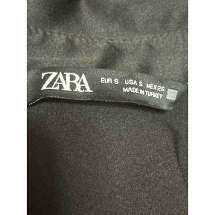 Zara Women's Black Long Sleeve Button Down Shirt Blouse Bodysuit Top Size S