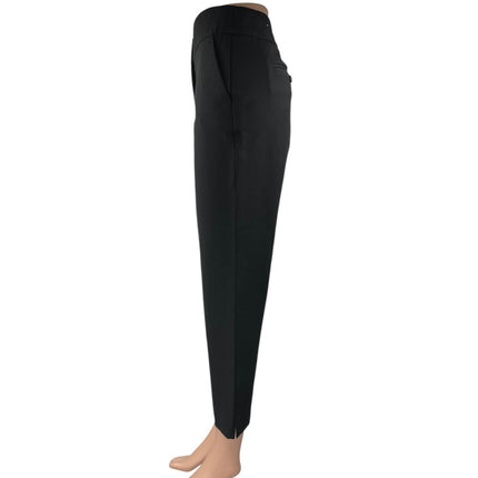 Chico's Women's Black High Waisted Cropped Straight Leg Trousers Pants Size 4