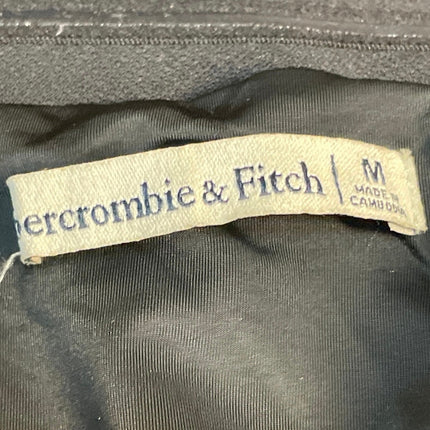 Abercrombie & Fitch Black Ruched Strapless Bandeau Tube Peplum Blouse Top Size M