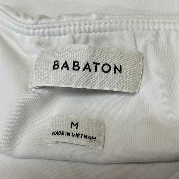 Aritzia Babaton White Strapless Tube Bandeau Sleeveless Bodysuit Top Size M
