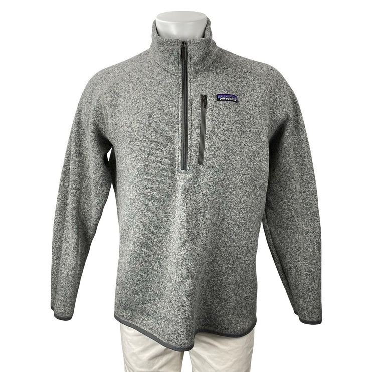 Patagonia Better Mens Gray Fleece Long Sleeve High Neck Sweatshirt Sweater Top L