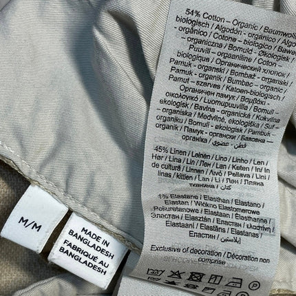Selected Men's Beige Linen Drawstring Chino Khaki Bermuda Golf Shorts Size M