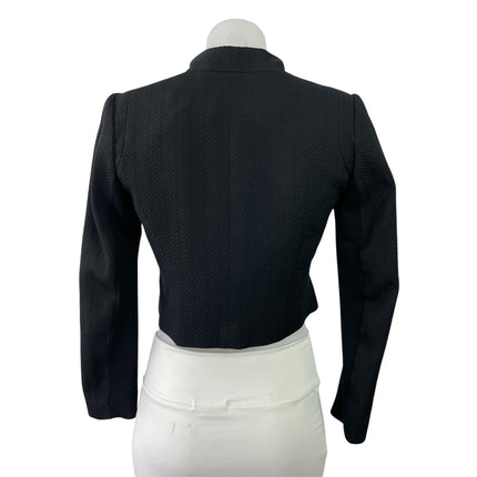 White House Black Market Open Front Long Sleeve Crop Blazer Coat Jacket Size 00