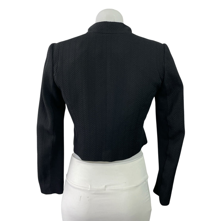 White House Black Market Open Front Long Sleeve Crop Blazer Coat Jacket Size 00