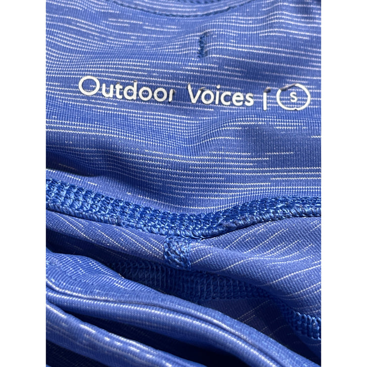 Outdoor Voices Womens Blue Mid Rise Activewear Sports Leggings Trouser Pants S
