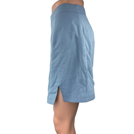 Princess Polly Women's Blue High Waist Casual Slit Mini Straight Pencil Skirt 8