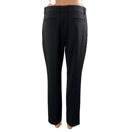 Everlane Women's Black Wool High Rise Slim Straight Trousers Dress Pants Size XS