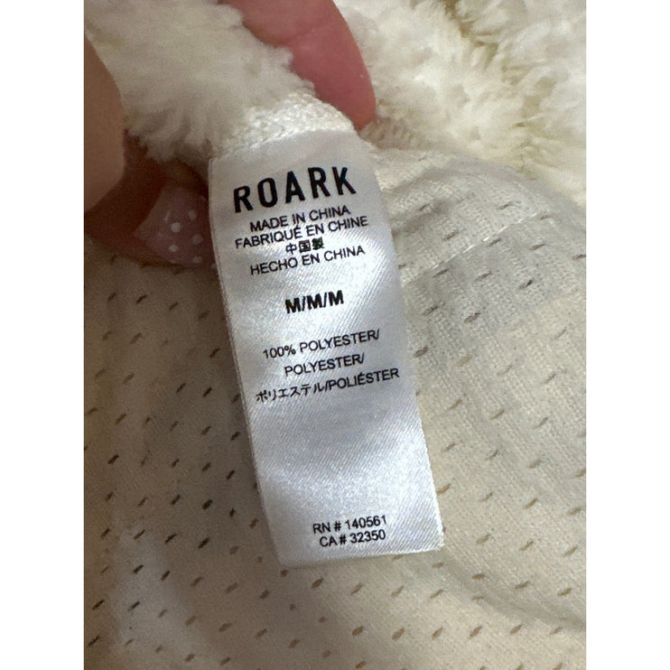 Roark Ursa Women's Beige Cream Hoodie Full Zip Fleece Sweater Jacket Size M
