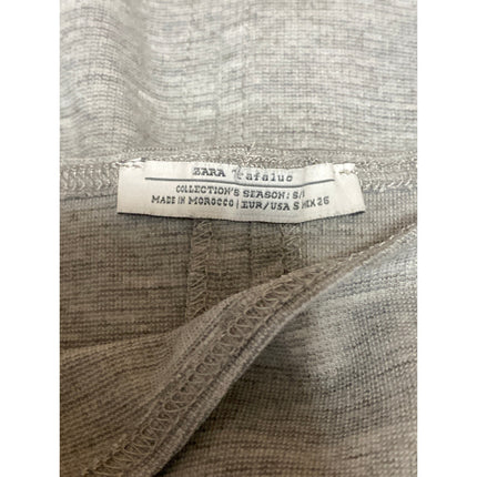 Zara Trafaluc Gray Sleeveless Square Neck Slit Bodycon Midi Tank Dress Size S