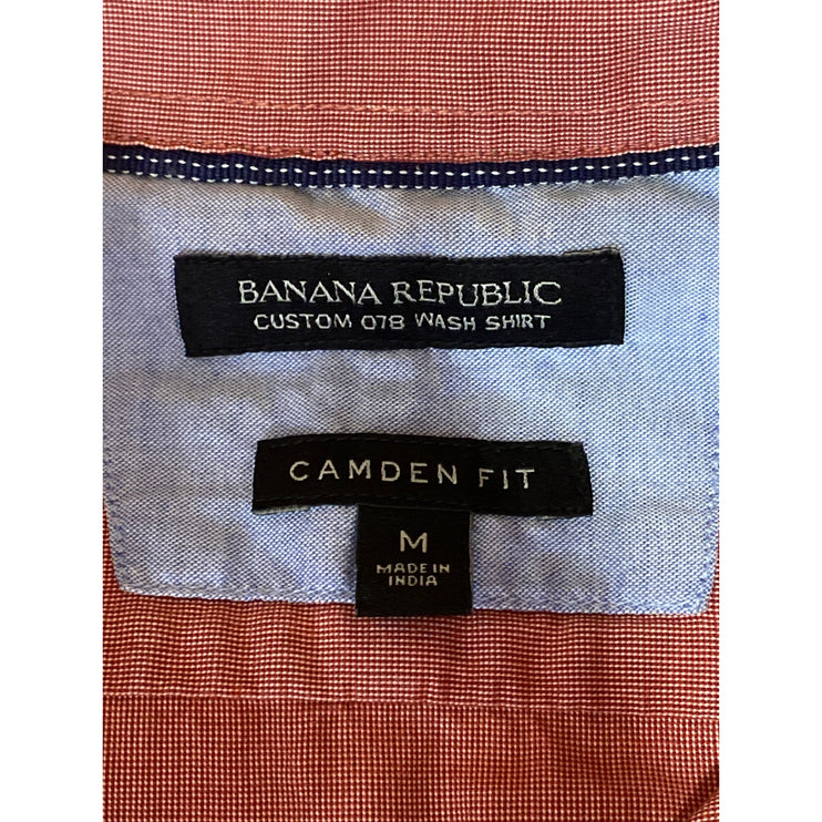 Banana Republic Men's Camden Fit Pink Long Sleeve Button Down Shirt Top Size M
