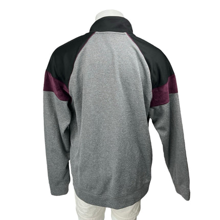 Old Navy Active Men's Gray Colorblock Long Sleeve Full Zip Sweatshirt Top XXL