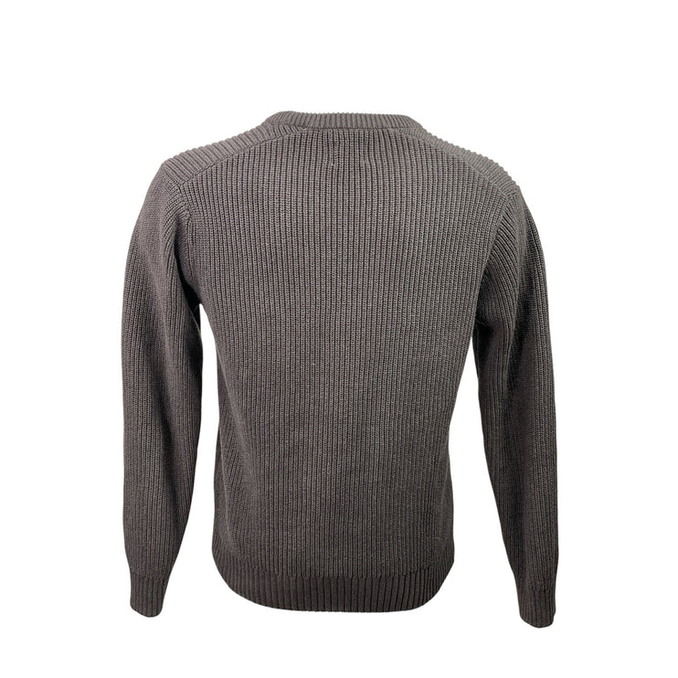 Flint and Tinder Mens Brown Ribbed Knit Long Sleeve Crew Neck Sweater Top Size S